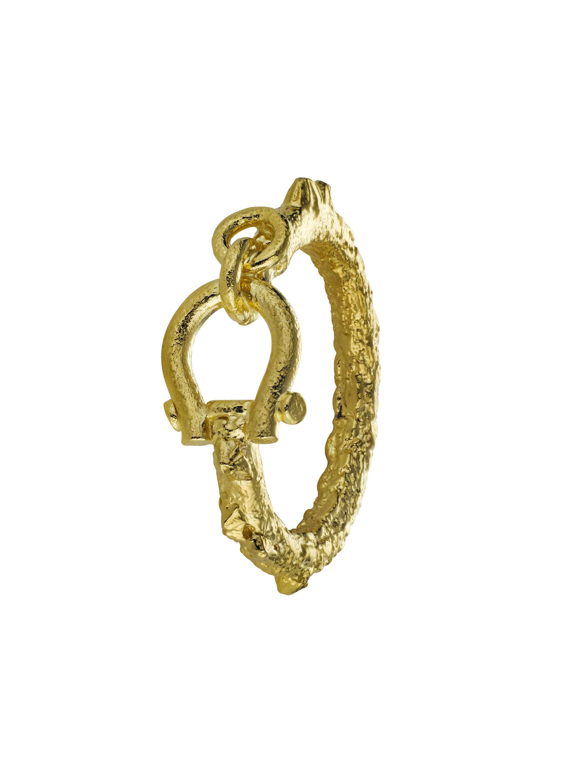 Aged Boatyard Link Ring - image 1 | gold plate