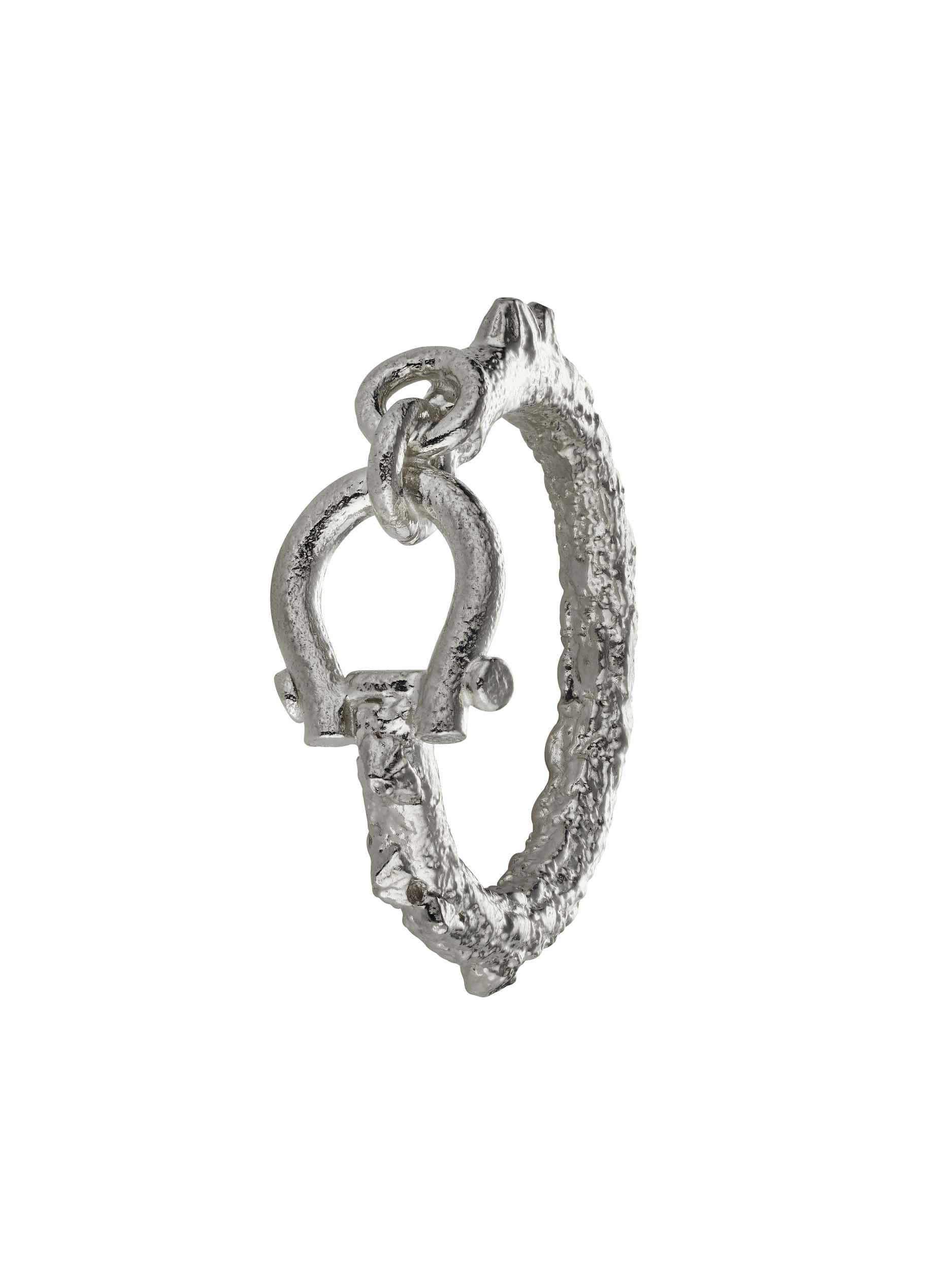Aged Boatyard Link Ring - image 7 | silver