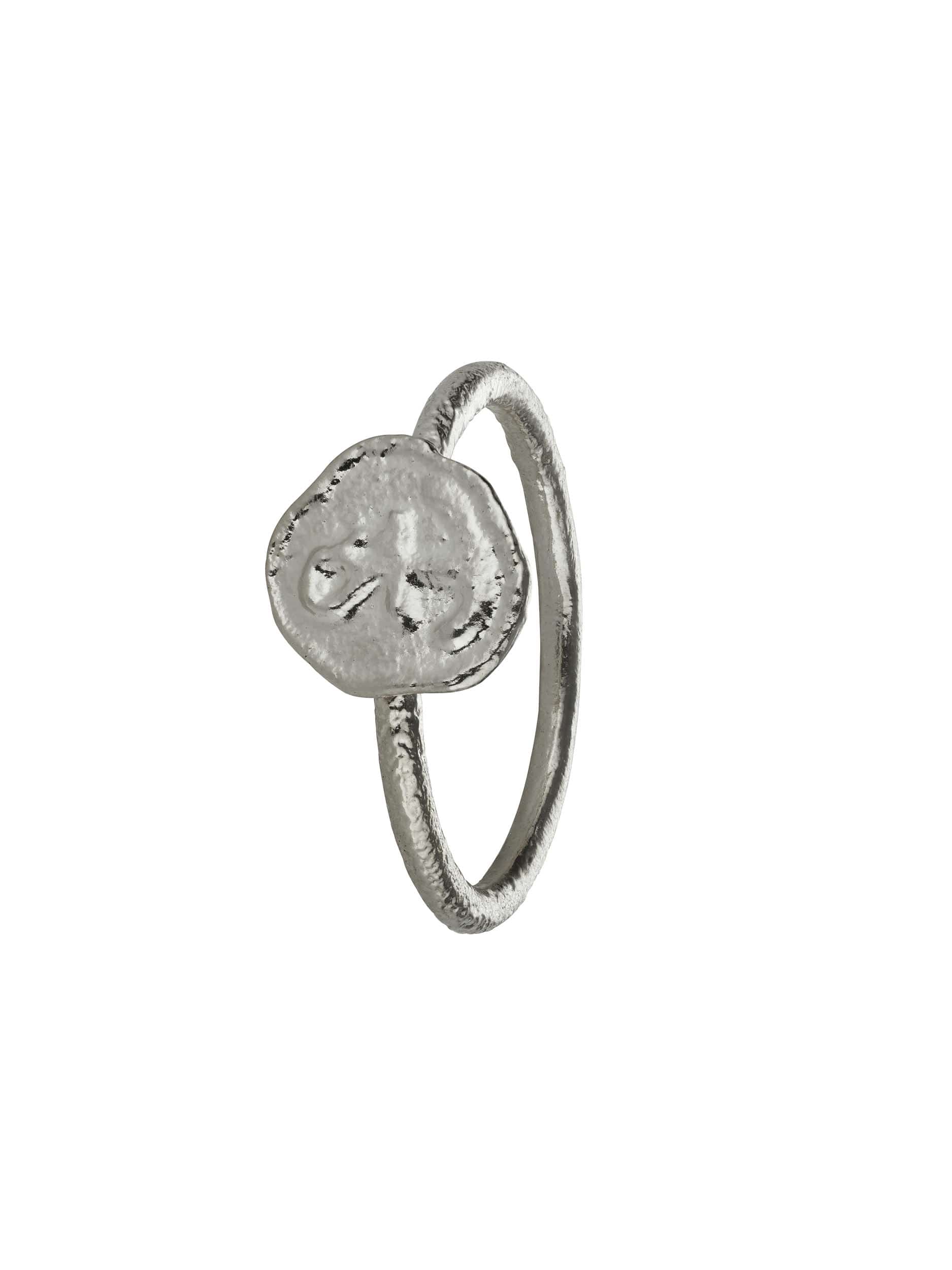 Mudlarked Anchor Token Stacker Ring - image 7 | silver