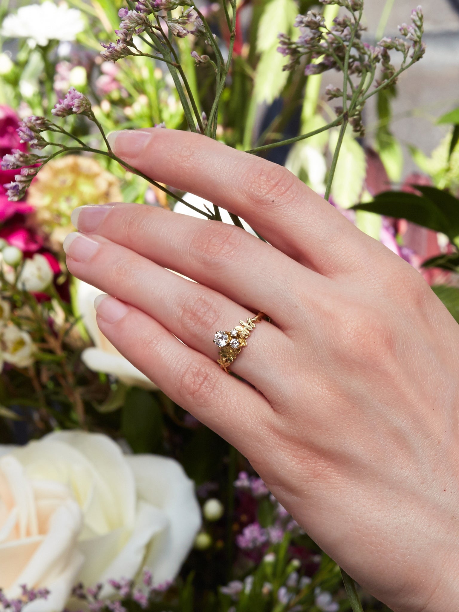 Rosarium Diamond Trilogy Ring - image 2
