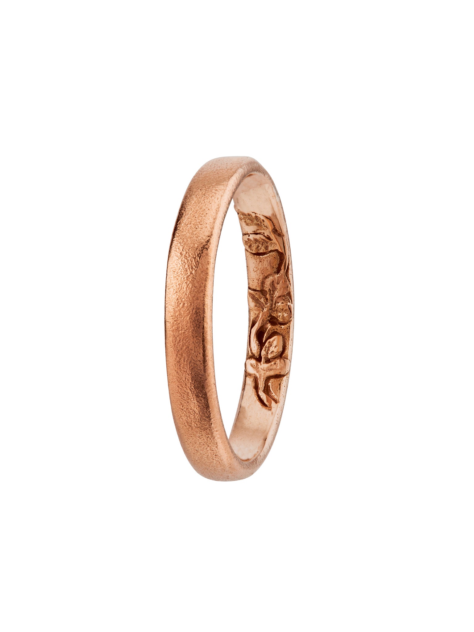 Wild Rose Wide Wedding Band - image 6 | 18ct rose gold