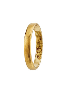 Wild Rose Wide Wedding Band