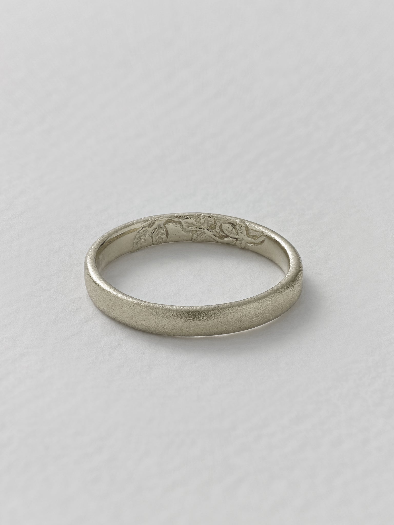 Wild Rose Wide Wedding Band - image 9 | platinum