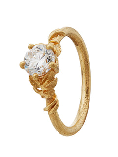 Wild Rose Leaf & Vine Diamond Ring