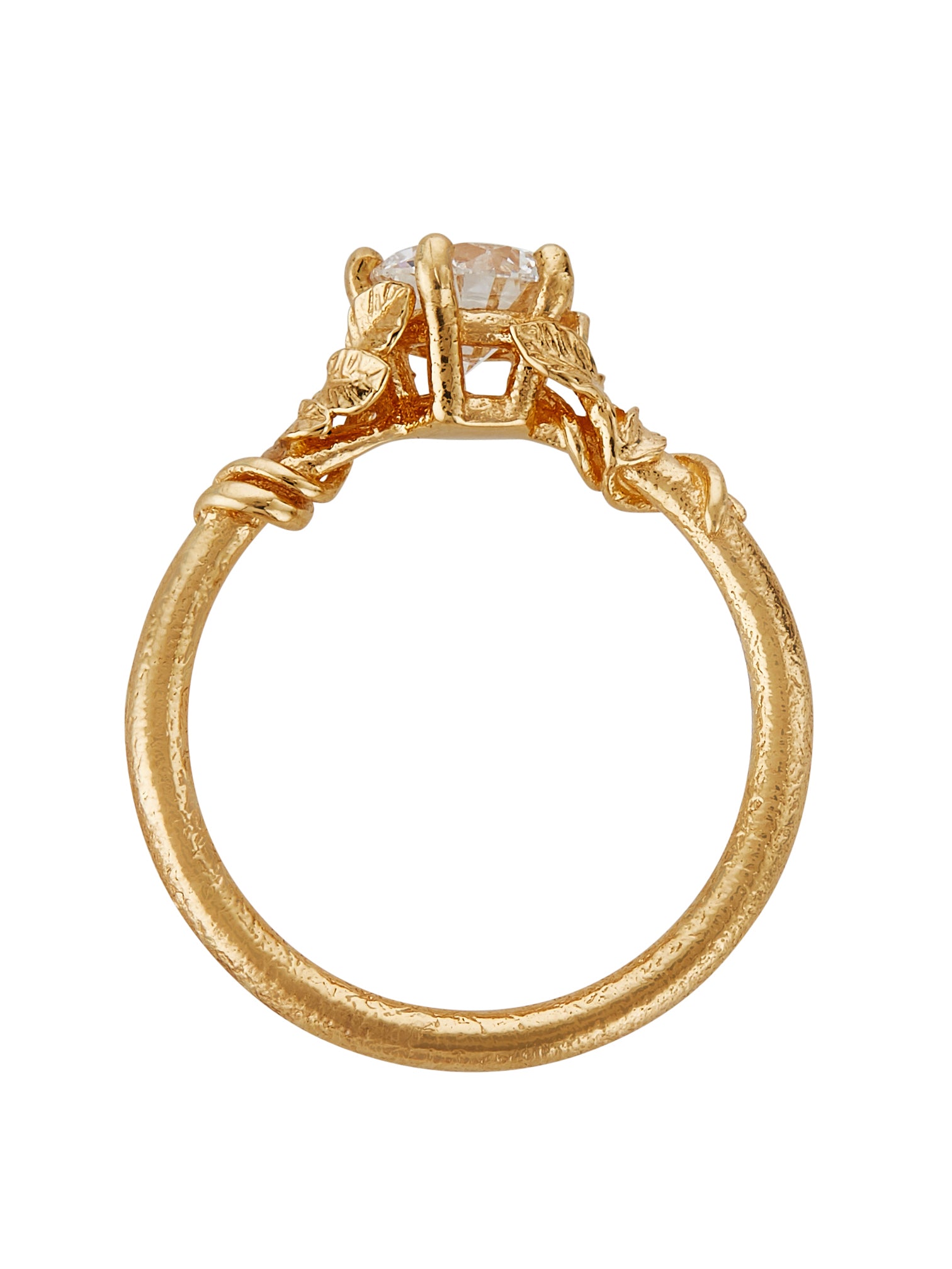 Wild Rose Leaf & Vine Diamond Ring - image 3 | 18ct yellow gold