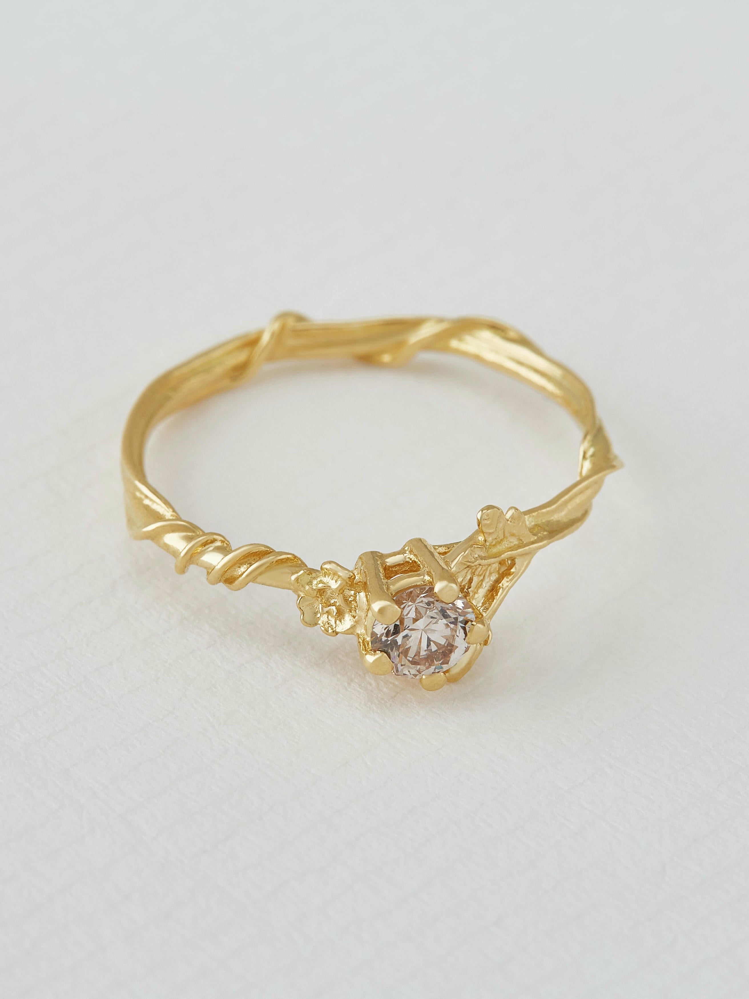 Rosa Alba 0.25ct Champagne Diamond Ring - image 3 | 18ct yellow gold