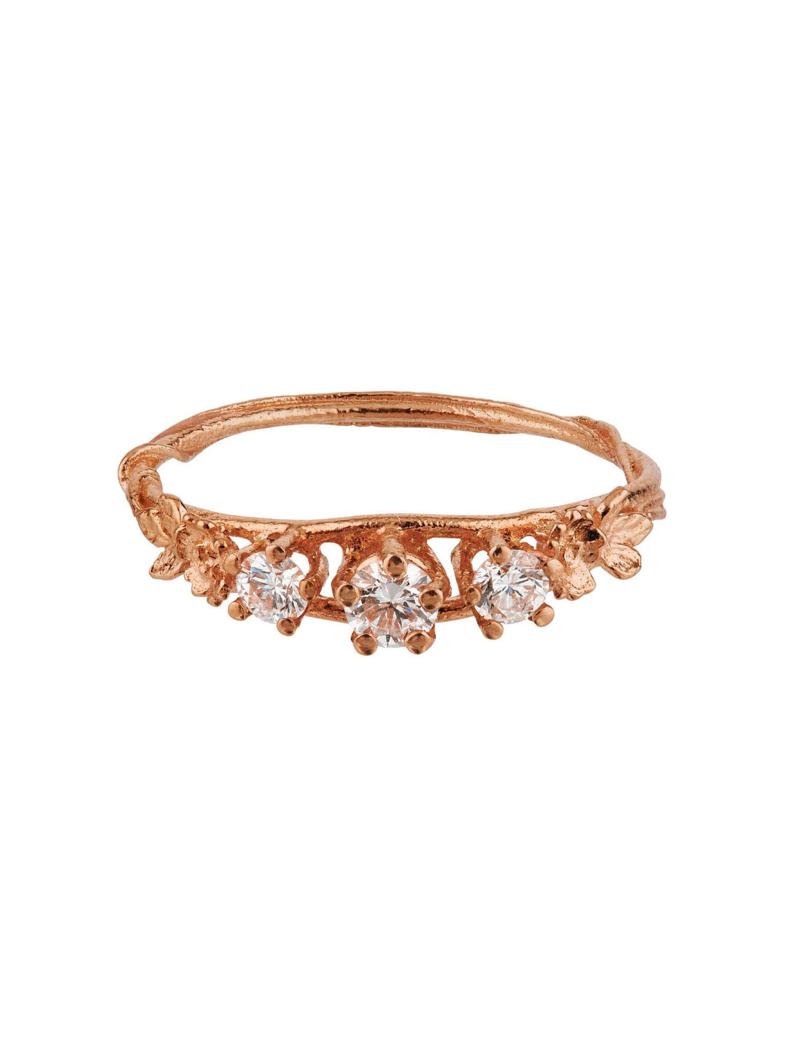 Rosa Centifolia Trilogy Diamond Ring - image 12 | 18ct rose gold