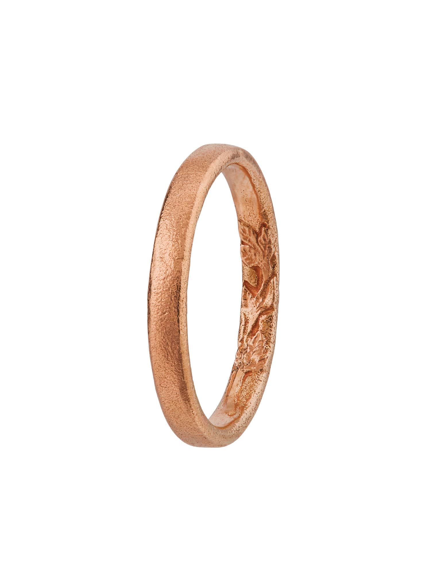 Wild Rose Fine Wedding Band - image 6 | 18ct rose gold