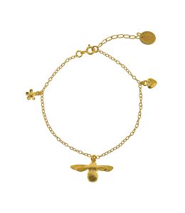 Gold Plate Baby Bee Bracelet Product Photo