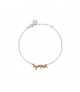 Silver & Rose Gold Plate Fox Bracelet Product Photo