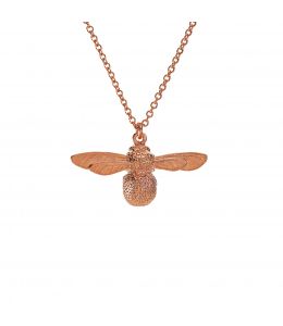 Rose Gold Plate Baby Bee Necklace Product Photo