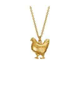 Gold Plate Fat Hen Necklace Product Photo