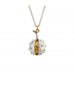 Silver & Gold Plate Conker Necklace  Product Photo