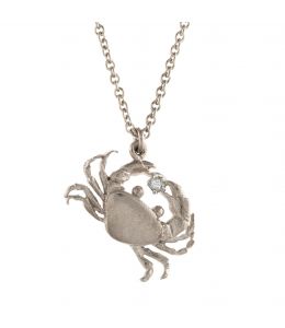 Silver Cheeky Crab Necklace Product Photo