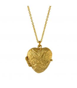 Gold Plate Victoriana Keepsake Heart Locket Product Photo