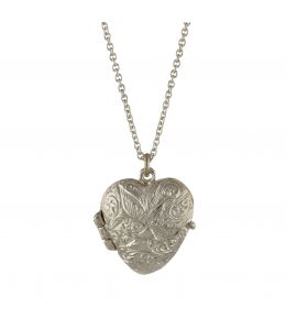 Silver Victoriana Keepsake Heart Locket Product Photo
