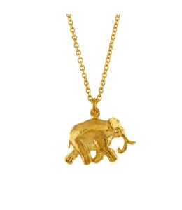 Gold Plate Indian Elephant Necklace Product Photo
