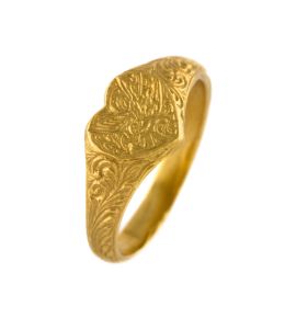 Victoriana Heart Signet Ring Product Photo