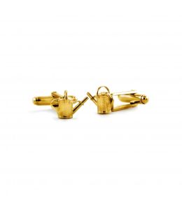 Gold Plate Watering Can Cufflinks on Paper
