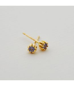 Royal Purple Sapphire Seruni Stud Earrings