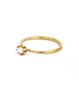 Gold Plate Baby Pearl Bud Ring Product Photo
