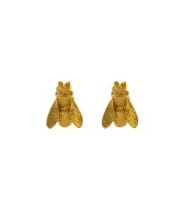 Gold Plate Large Honey Bee Studs Product Photo