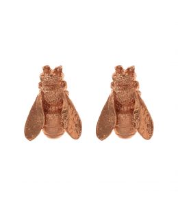 Rose Gold Plate Large Honey Bee Studs Product Photo