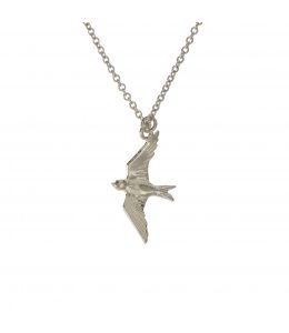 Silver Flying Swallow Necklace Product Photo