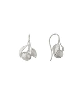 Silver Orange Hook Earrings Product Photo