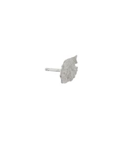 Silver Mint Leaf Single Stud Earring Product Photo