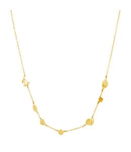 Gold Plate Fruit Cocktail Classic Station Necklace Product Photo