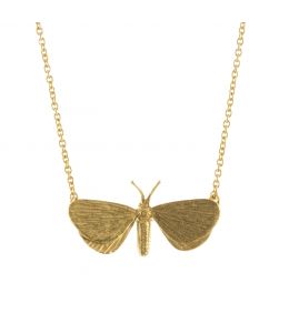 Gold Plate Drab Looper Moth Necklace Product Photo