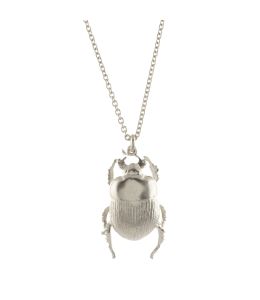 Silver Dor Beetle Necklace Product Photo