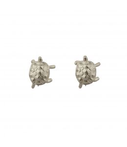 Silver Racing Tortoise Stud Earrings Product Photo