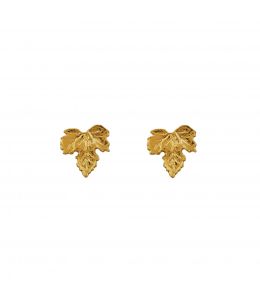 Gold Plate Vine Leaf Stud Earrings Product Photo