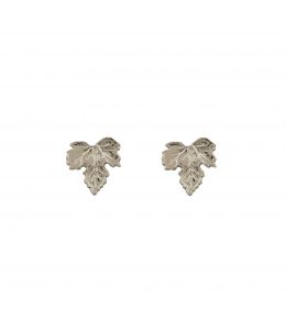 Silver Vine Leaf Stud Earrings Product Photo