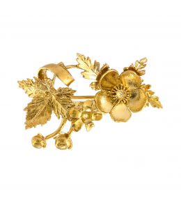 Gold Plate Floral Fayre Brooch Product Photo