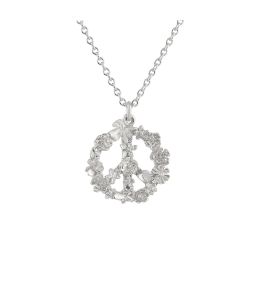 Floral Peace sign "Faith" Necklace | Alex Monroe Jewellery