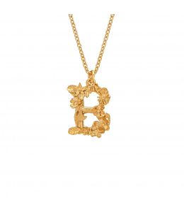 Gold Plate Floral Letter B Necklace Product Photo