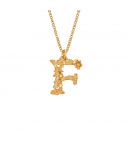 Floral Letter F Necklace Product Photo