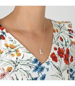 Floral Letter L Necklace