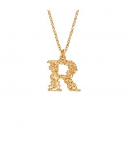 Floral Letter R Necklace Product Photo