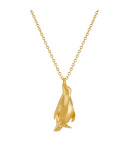 Gold Plate Friends of the Earth Adelie Penguin Necklace Product Photo