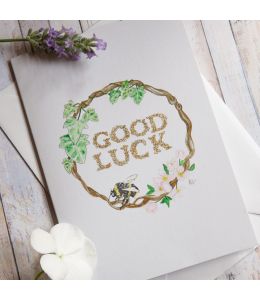 Good Luck Illustrated Greetings Card