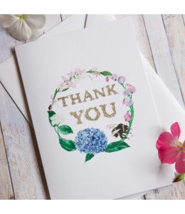 Thank You Illustrated Greetings Card