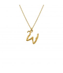 18ct Yellow Gold Enchanted Twig Alphabet - Letter W Product Photo