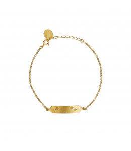 Gold Plate Sail into the Sunset Engraved I-D Bracelet Product Photo