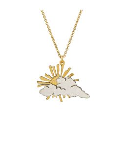 Silver & Gold Plate Rays of Hope Necklace Product Photo