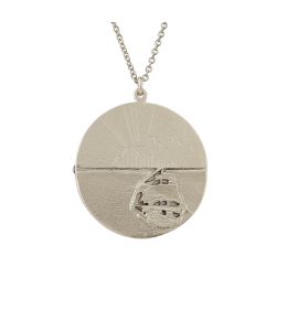 Sail into the Sunset Folding Disc Necklace