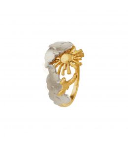 Silver & Gold Plate Morning Sunrise Ring Product Photo